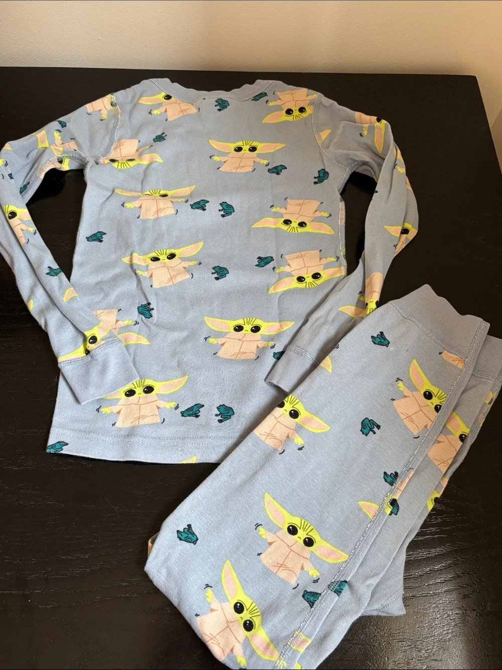 Hanna Andersson Star Wars Mandalorian Grogu Organic Cotton Pajama Set Sz 8 / 130